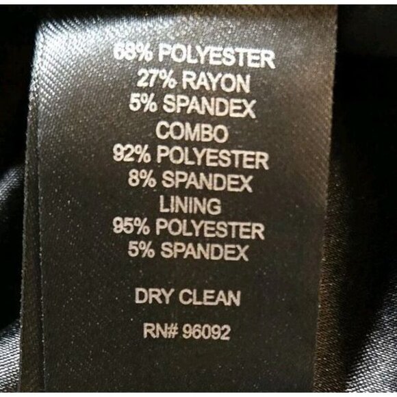 Willi Smith Dress 10 Black Sleeveless Cowl Neck Diamond Pattern Lined Midi Knee - Picture 10 of 10